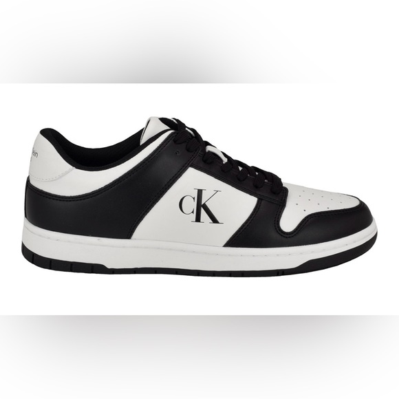 Calvin Klein Size 10.5 Men Low Cmdavery2-r  Sneakers Black/white New Without Box - Picture 1 of 14
